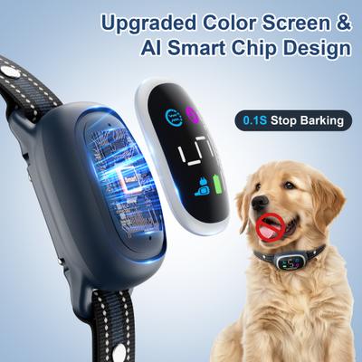 Show full view: Aikeep 3300-ft Smart 2-in-1 Anti-Bark & Training Dog Shock Collar, Blue slide 5 of 7