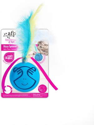 Show full view: allforpaws Modern Cat Dizzy Spinner Cat Toy, Blue slide 9 of 9