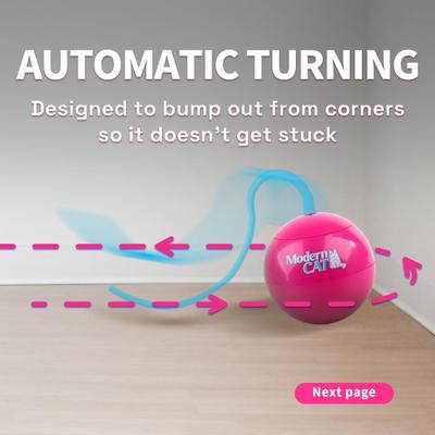 Show full view: allforpaws Modern Cat Whirling Tail Cat Toy, Rose Red slide 4 of 10