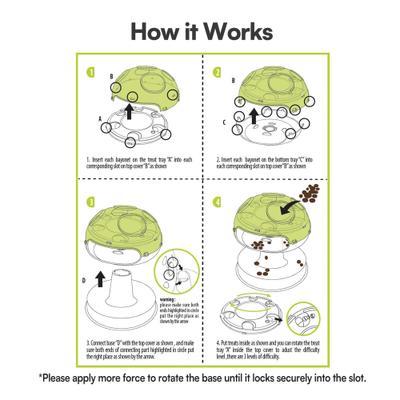 Show full view: allforpaws Interactives Mushroom Puzzle Cat Toy, Green slide 9 of 9