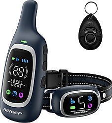 Aikeep 3300-ft Smart 2-in-1 Anti-Bark & Training Dog Shock Collar, Blue