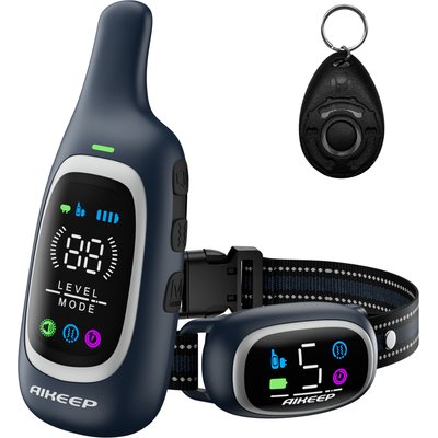 Aikeep Aikeep 3300-ft Smart 2-in-1 Anti-Bark & Training Dog Shock Collar, Blue