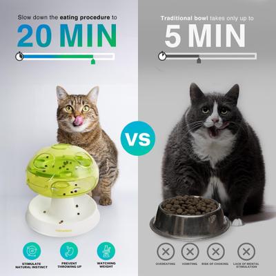 Show full view: allforpaws Interactives Mushroom Puzzle Cat Toy, Green slide 3 of 9