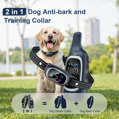 Show full view: Aikeep 3300-ft Smart 2-in-1 Anti-Bark & Training Dog Shock Collar, Blue slide 2 of 7