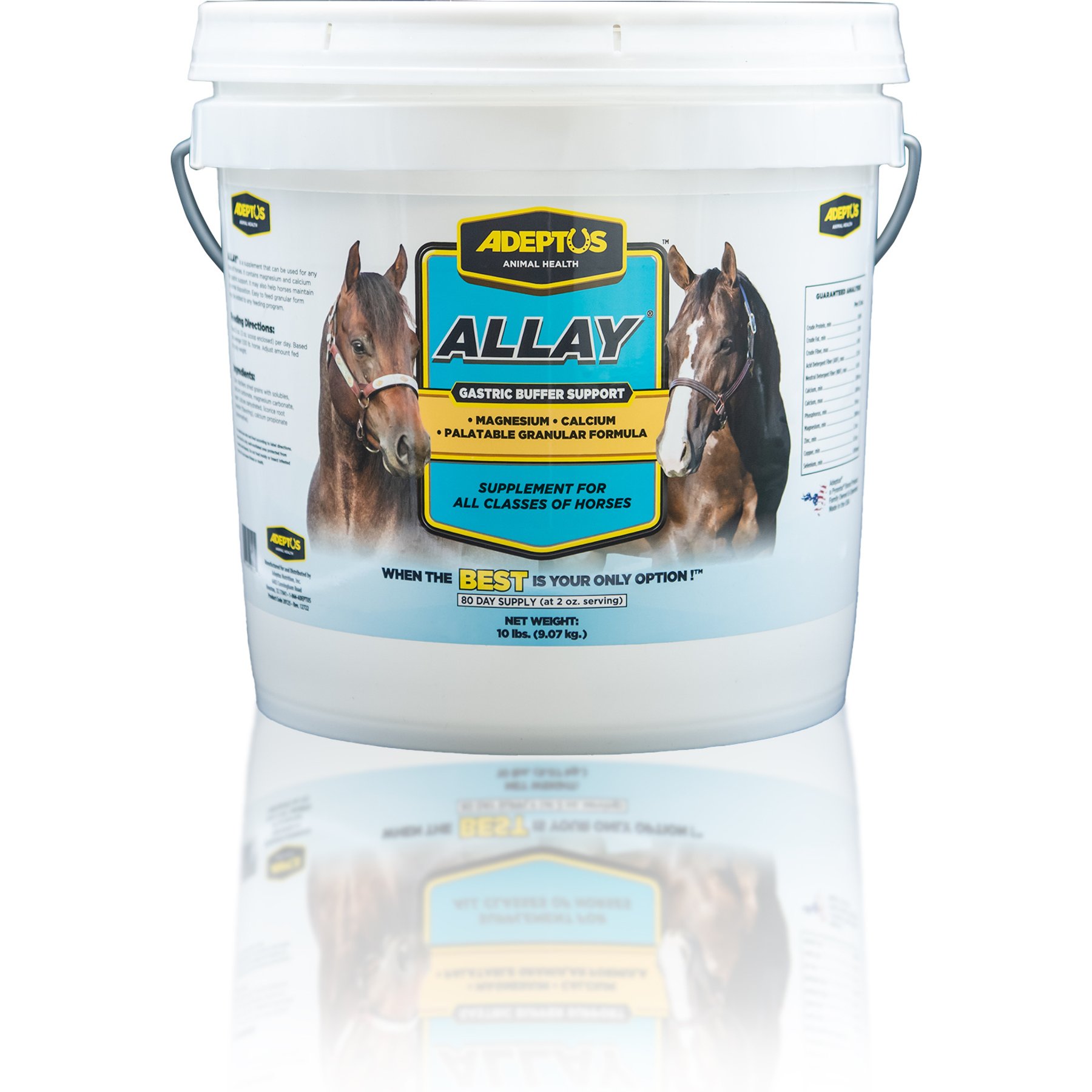 Adeptus Allay Buffers Digestion & Calms Powder Horse Supplement, 10-lb tub