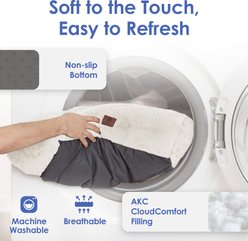 American Kennel Club Donut Bolster Dog Bed, Tan, 20-in slide 2 of 7