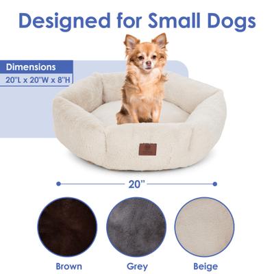 Show full view: American Kennel Club Donut Bolster Dog Bed, Tan, 20-in slide 6 of 7