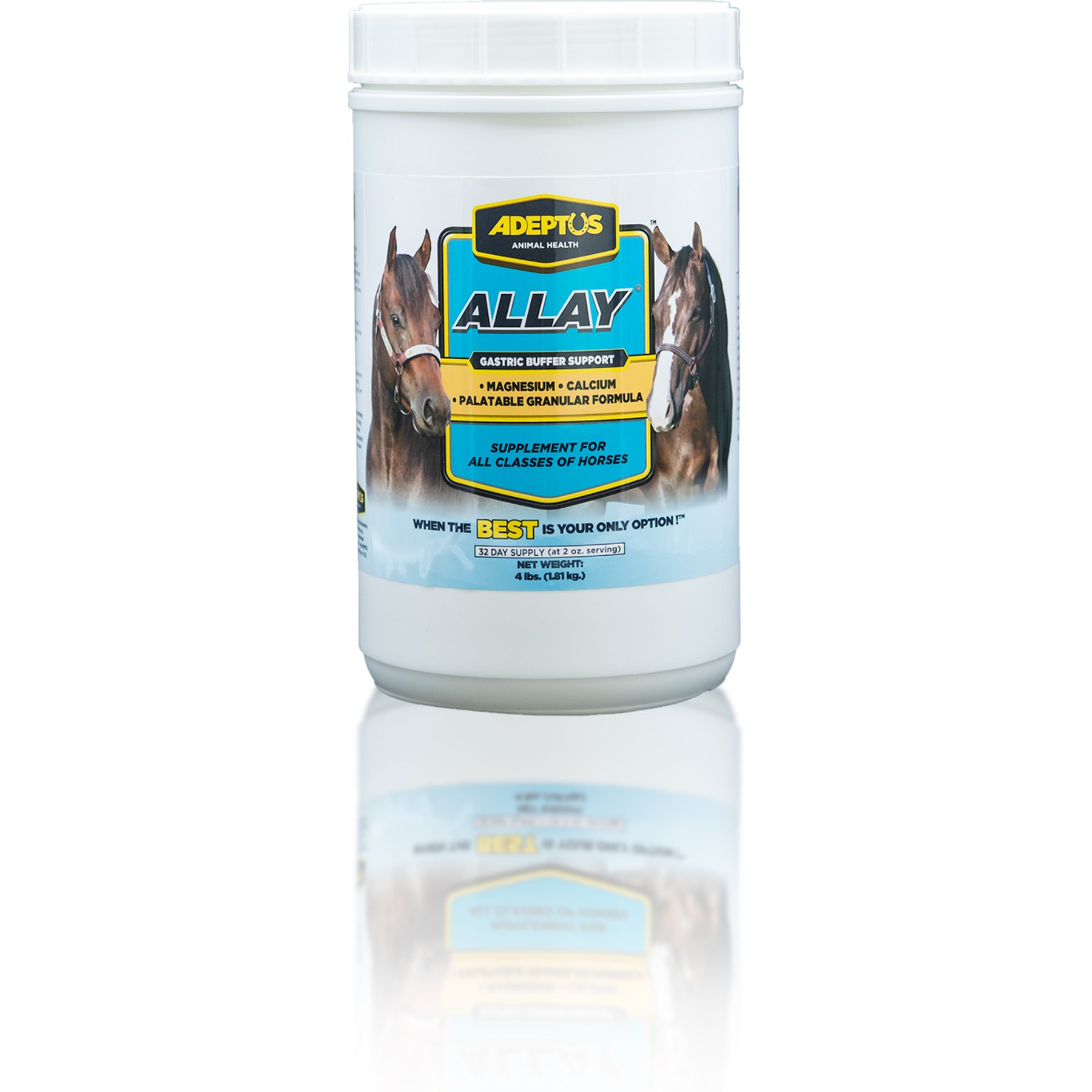 Adeptus Allay Buffers Digestion & Calms Powder Horse Supplement, 4-lb tub