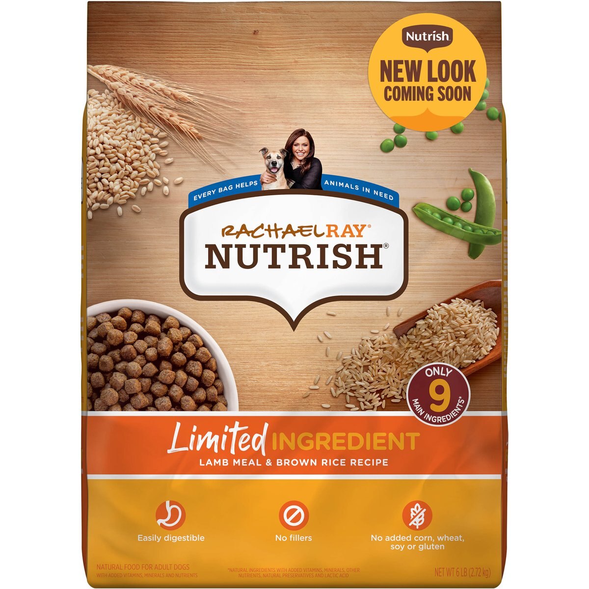 Rachael Ray Nutrish Just 6 Natural Lamb & Rice Dry Dog Food, 6-lb bag