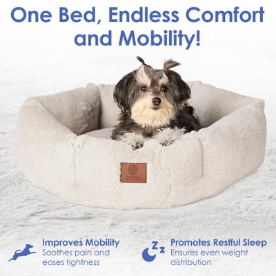 Show full view: American Kennel Club Donut Bolster Dog Bed, Tan, 20-in slide 3 of 7