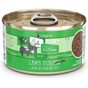 Weruva Cats in the Kitchen Lamb Burgini Lamb Au Jus Grain-Free Wet Cat Food, 3.2-oz, case of 24