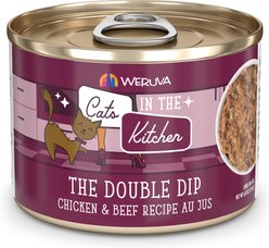 Weruva Cats in the Kitchen The Double Dip Chicken & Beef Au Jus Grain-Free Canned Cat Food, 6-oz, case of 24