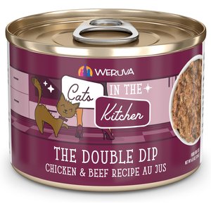 Weruva Cats in the Kitchen The Double Dip Chicken & Beef Au Jus Grain-Free Canned Cat Food, 6-oz, case of 24