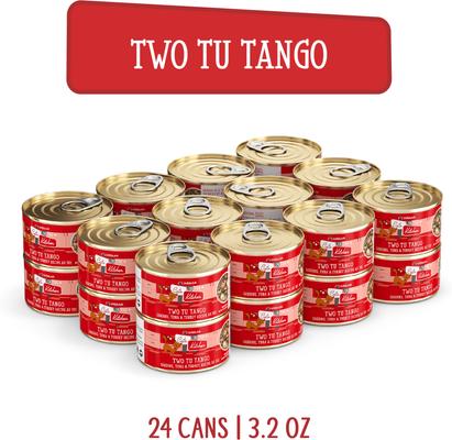 Show full view: Weruva Cats in the Kitchen Two Tu Tango Sardine, Tuna & Turkey Au Jus Grain-Free Canned Cat Food, 3.2-oz, case of 24 slide 3 of 13