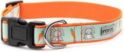 The Worthy Dog Bunnies Dog Collar, Mint Green, Medium: 11 to 17-in neck, 1-in wide slide 2 of 3
