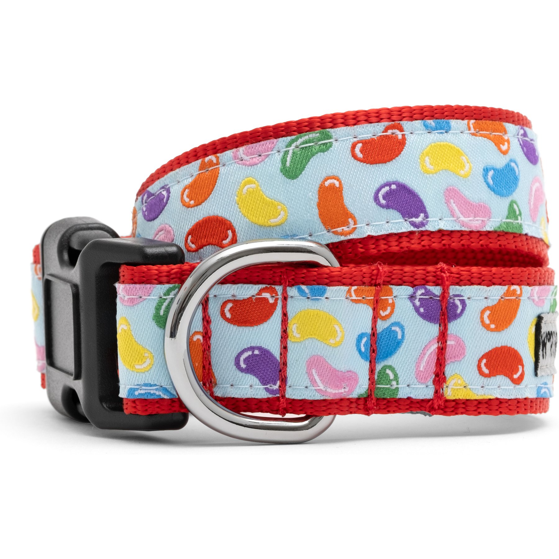 The Worthy Dog Jelly Beans Dog Collar, Blue, Medium: 11 to 17-in neck, 1-in wide