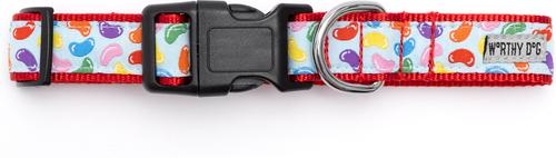 Show full view: The Worthy Dog Jelly Beans Dog Collar, Blue, X-Large: 17 to 23-in neck, 1-in wide slide 3 of 3
