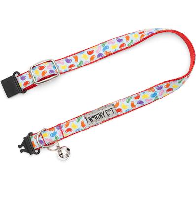 Show full view: The Worthy Dog Jelly Beans Cat Collar, Blue, 9 to 11-in neck, 1/2-in wide slide 3 of 4