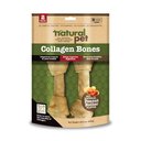 Natural Pet Collagen Bones 6 to 7-inch Natural Dog Chew Treats, 2 count