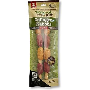 Natural Pet Collagen Jumbo Kabobs Natural Dog Chew Treats, 2 count