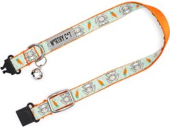 The Worthy Dog Bunnies Cat Collar, Mint Green, 9 to 11-in neck, 1/2-in wide slide 2 of 3