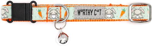 Show full view: The Worthy Dog Bunnies Cat Collar, Mint Green, 9 to 11-in neck, 1/2-in wide slide 4 of 4