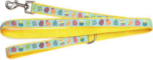 Show full view: The Worthy Dog Easter Eggs Dog Lead, Blue, Large: 5-ft long, 1-in wide slide 2 of 3