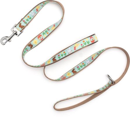 Show full view: The Worthy Dog Hoppy Easter Dog Lead, Blue, Large: 5-ft long, 1-in wide slide 4 of 4