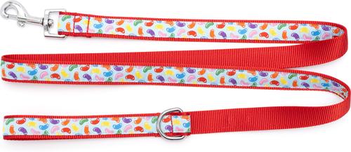 Show full view: The Worthy Dog Jelly Beans Dog Lead, Blue, Small: 5-ft long, 5/8-in wide slide 3 of 4