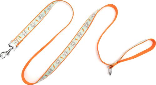 Show full view: The Worthy Dog Bunnies Dog Lead, Mint Green, Small: 5-ft long, 5/8-in wide slide 2 of 3