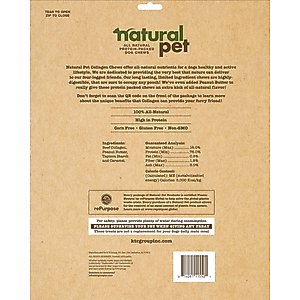Natural Pet Collagen Chips Natural Dog Chew Treats, 16-oz bag