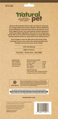 Show full view: Natural Pet Collagen Rolls 9 to 10-inch Natural Dog Chew Treats, 10.5-oz bag slide 3 of 3