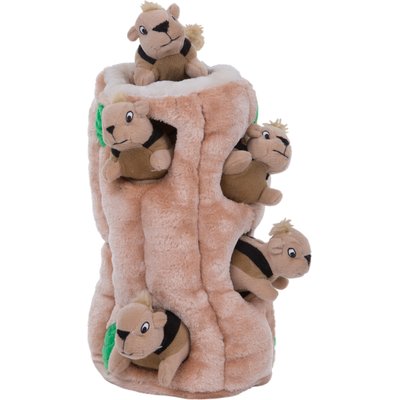 Outward Hound Outward Hound Hide-A-Squirrel Interactive Squeaky Puzzle Plush Dog Toy, X-Large