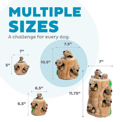 Show full view: Outward Hound Hide-A-Squirrel Interactive Squeaky Puzzle Plush Dog Toy, Large slide 5 of 11