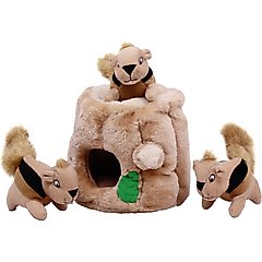 Outward Hound Hide A Squirrel Squeaky Puzzle Plush Dog Toy, Medium