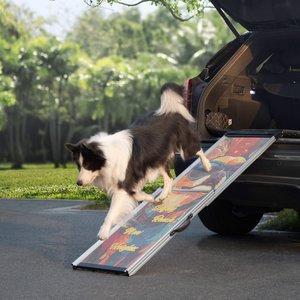 Coziwow Telescoping Aluminum Foldable Dog Car Ramp, Multicolored
