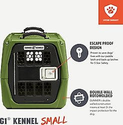 GUNNER G1 Double-Walled Dog Kennel, Duck Green, Small slide 2 of 7