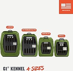GUNNER G1 Double-Walled Dog Kennel, Duck Green, Large slide 2 of 7