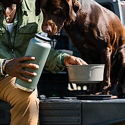 GUNNER Spill-Proof Lid Non-Skid Plastic Dog Bowl, Gunmetal slide 2 of 6