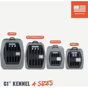 GUNNER G1 Double-Walled Dog Kennel, Gunmetal, Intermediate
