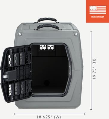 Show full view: GUNNER G1 Double-Walled Dog Kennel, Gunmetal, Medium slide 4 of 7