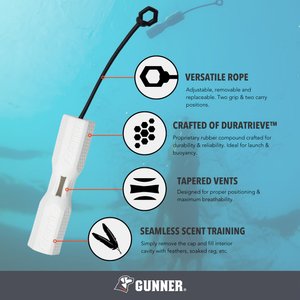 GUNNER Bumper Dog Training Tool, White