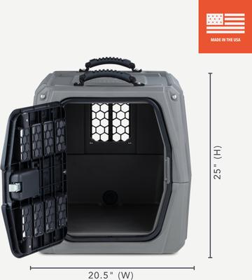 Show full view: GUNNER G1 Double-Walled Dog Kennel, Gunmetal, Small slide 4 of 7