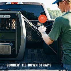 GUNNER Dog Kennel Tie-Down Strap Kit, Black, 8-ft slide 2 of 7