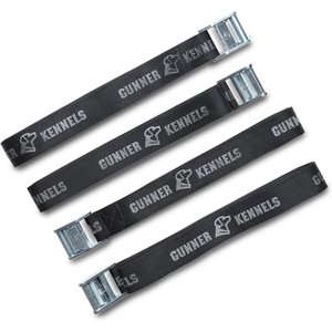 GUNNER Dog Kennel Tie-Down Strap Kit, Black, 8-ft