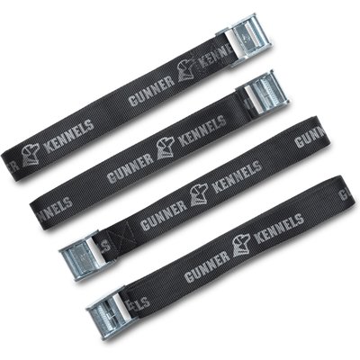 GUNNER GUNNER Dog Kennel Tie-Down Strap Kit, Black, 8-ft