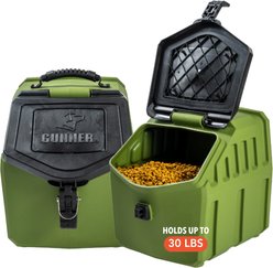 GUNNER Food Crate Dog Food Storage Container, Duck Green, 30-lb