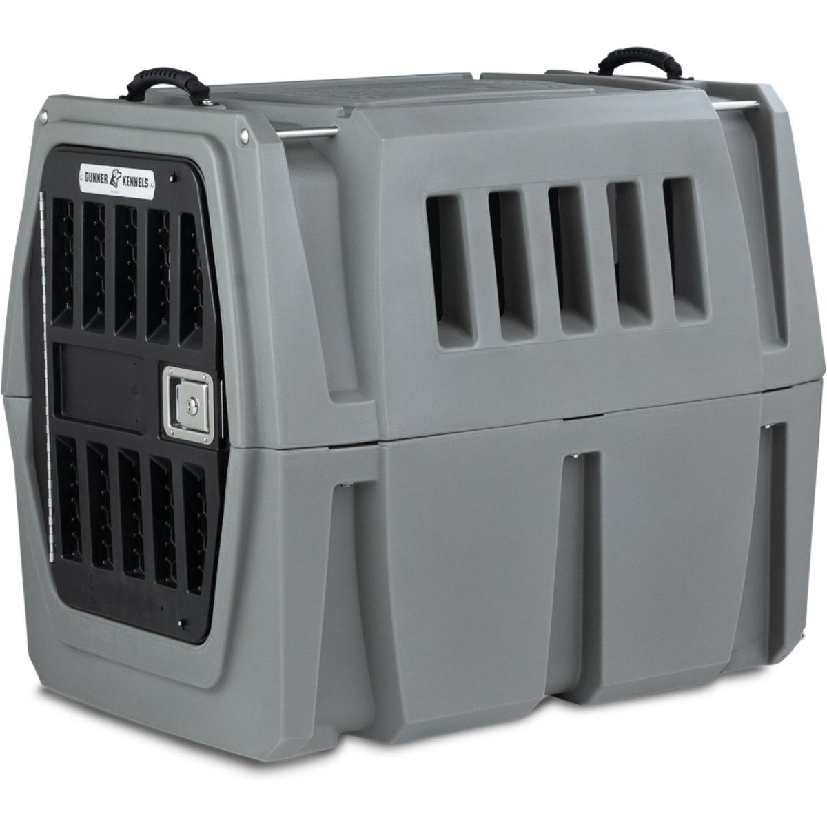GUNNER G1 Double-Walled Dog Kennel, Gunmetal, Large