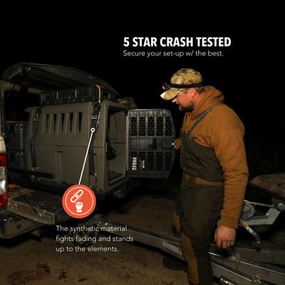 Show full view: GUNNER Dog Kennel Tie-Down Strap Kit, Black, 8-ft slide 5 of 8