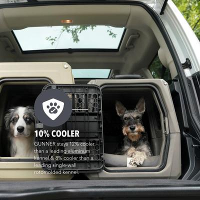 Show full view: GUNNER G1 Double-Walled Dog Kennel, Gunmetal, Small slide 6 of 7